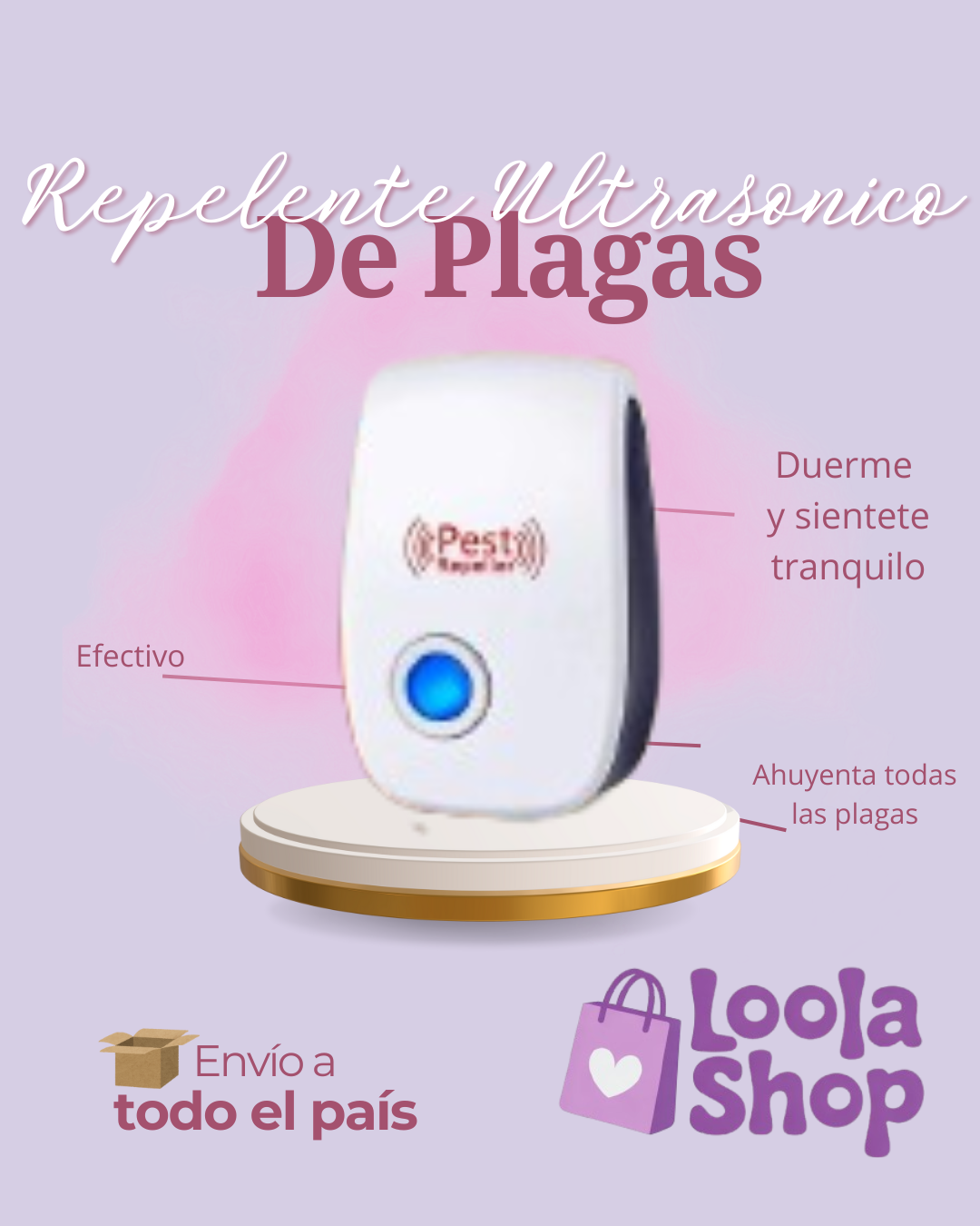 Repelente Ultrasonico De Plagas y Ratones